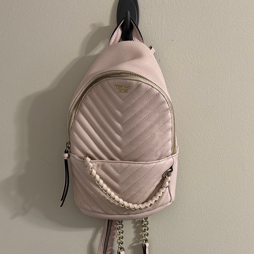 Pink Quilted Backpack